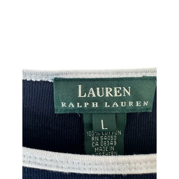 Ralph Lauren Blue Basic Y2K Short Sleeve Babydoll Maxi Dress Size Large - Picture 3 of 12